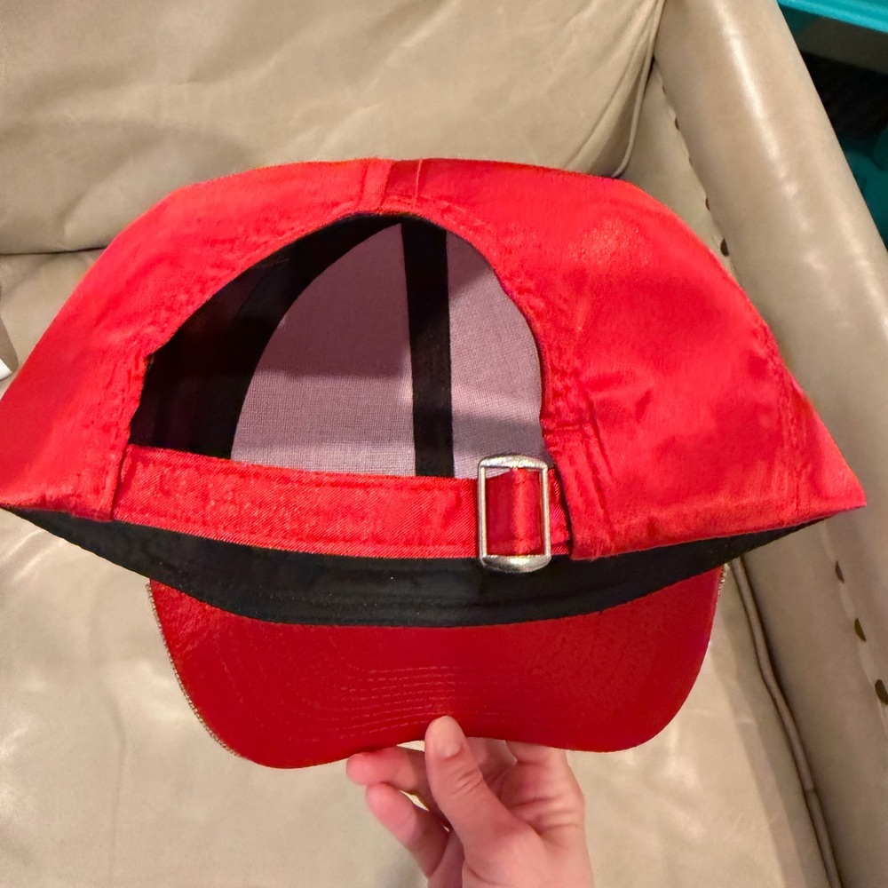 BLING AMERICAN FLAG ACCENTED BASEBALL CAP - Picture 3 of 3